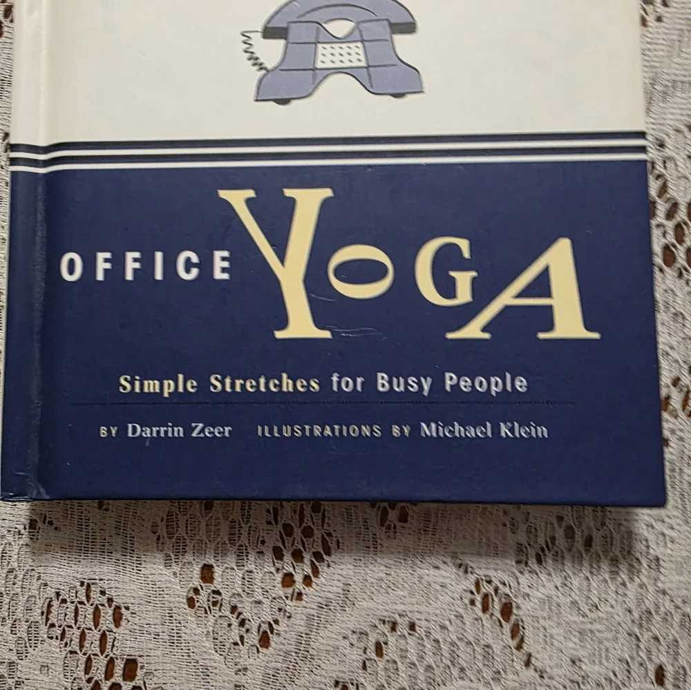 Office Yoga Book - Blue and White Cover By Darrin Zeer
